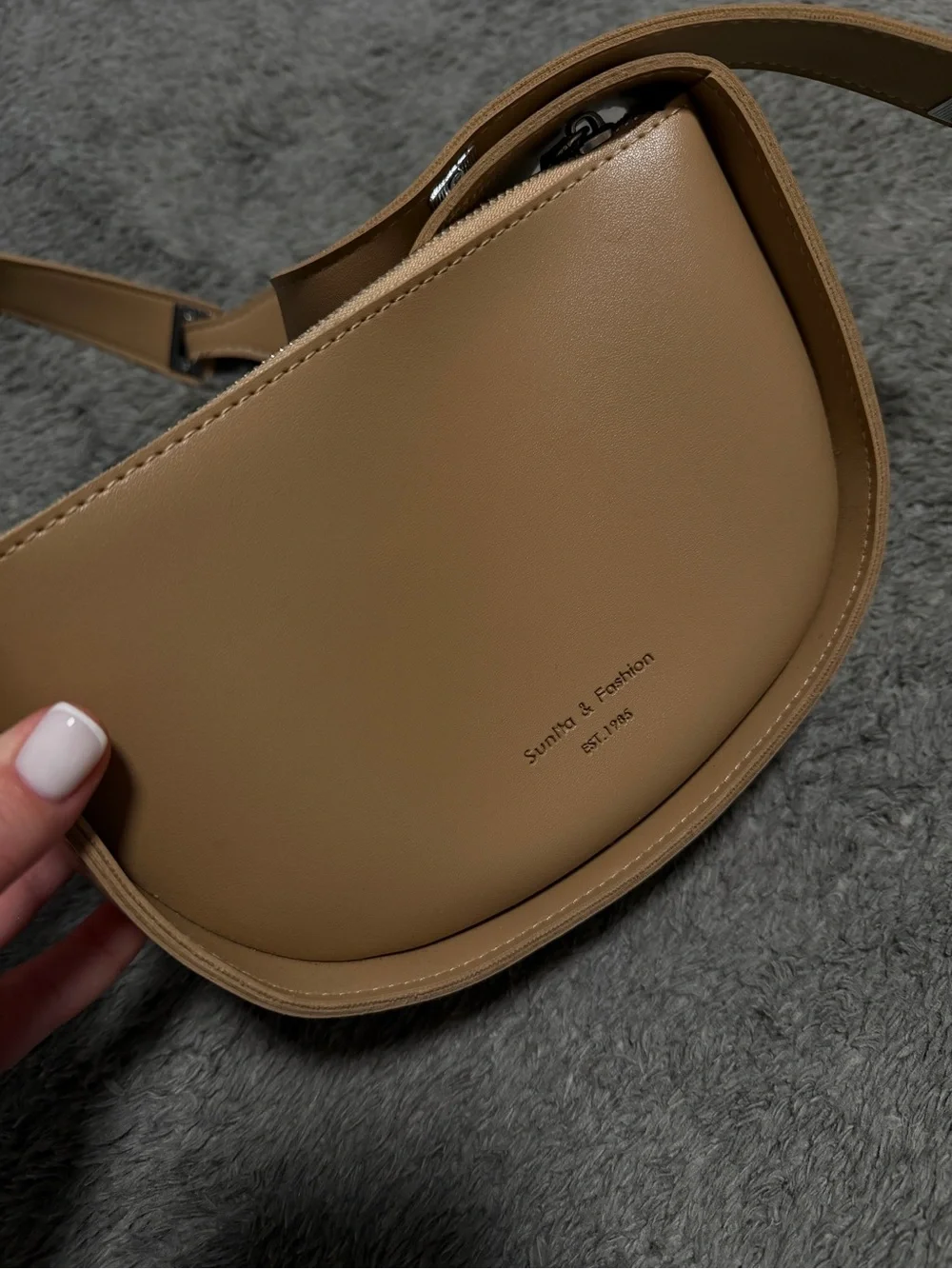 Tan Crossbody Saddle Bag
